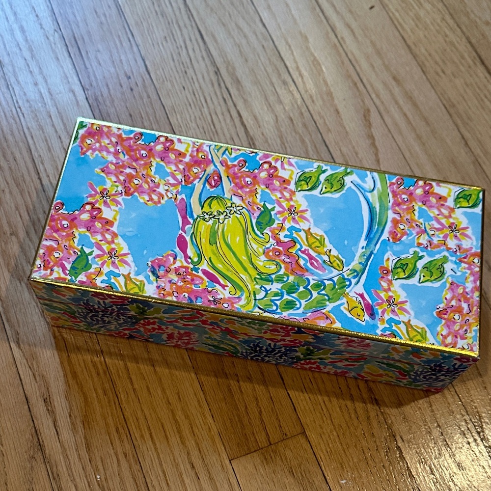 Lilly Pulitzer Mermaid Jewelry Box - Blue, Pink, Yellow